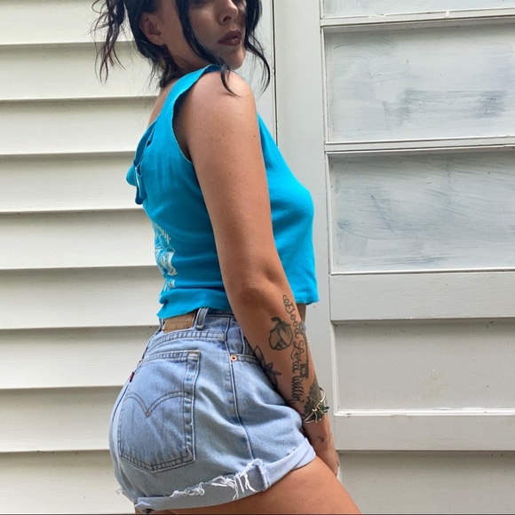 1984 DATE STAMP VINTAGE HARLEY DAVIDSON CUSTOM REWORK PUFF GRAPHIC TANK TOP - Picture 6 of 6